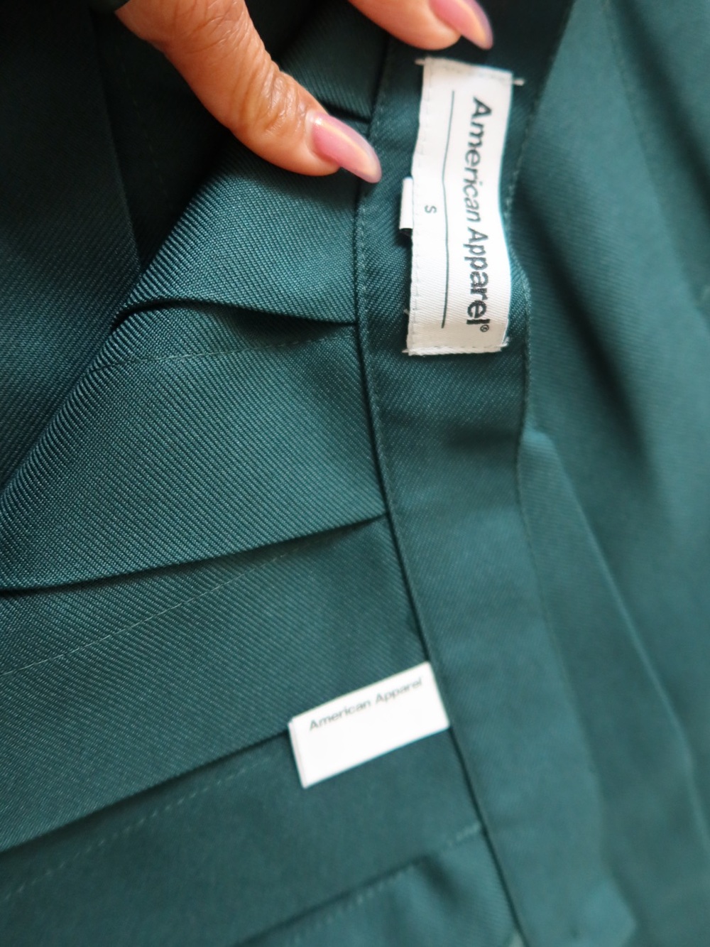 American Apparel Green Pleated Mini Skirt - Picture 2 of 3